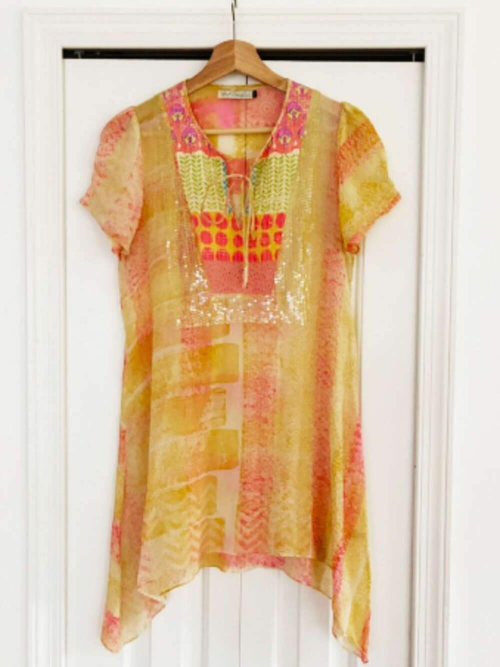 Anthropologie Niki Tlanapan Silk Blend Tunic M